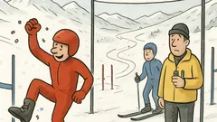 Dowcip: Nasz narciarz wypadł dobrze, ale...