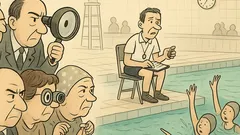 Dowcip: Wchodzi komentator na basen i...