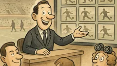 Dowcip: Komentator pokazuje bramki tym, co widzieli